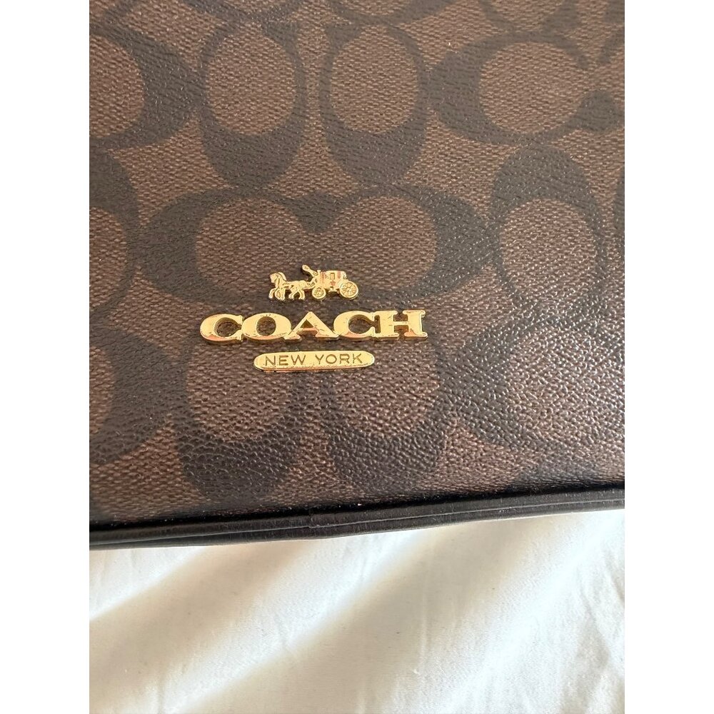 Coach Womens Crossbody in Signature Canvas Brown Black Fabric Lining  Casual - Picture 7 of 16